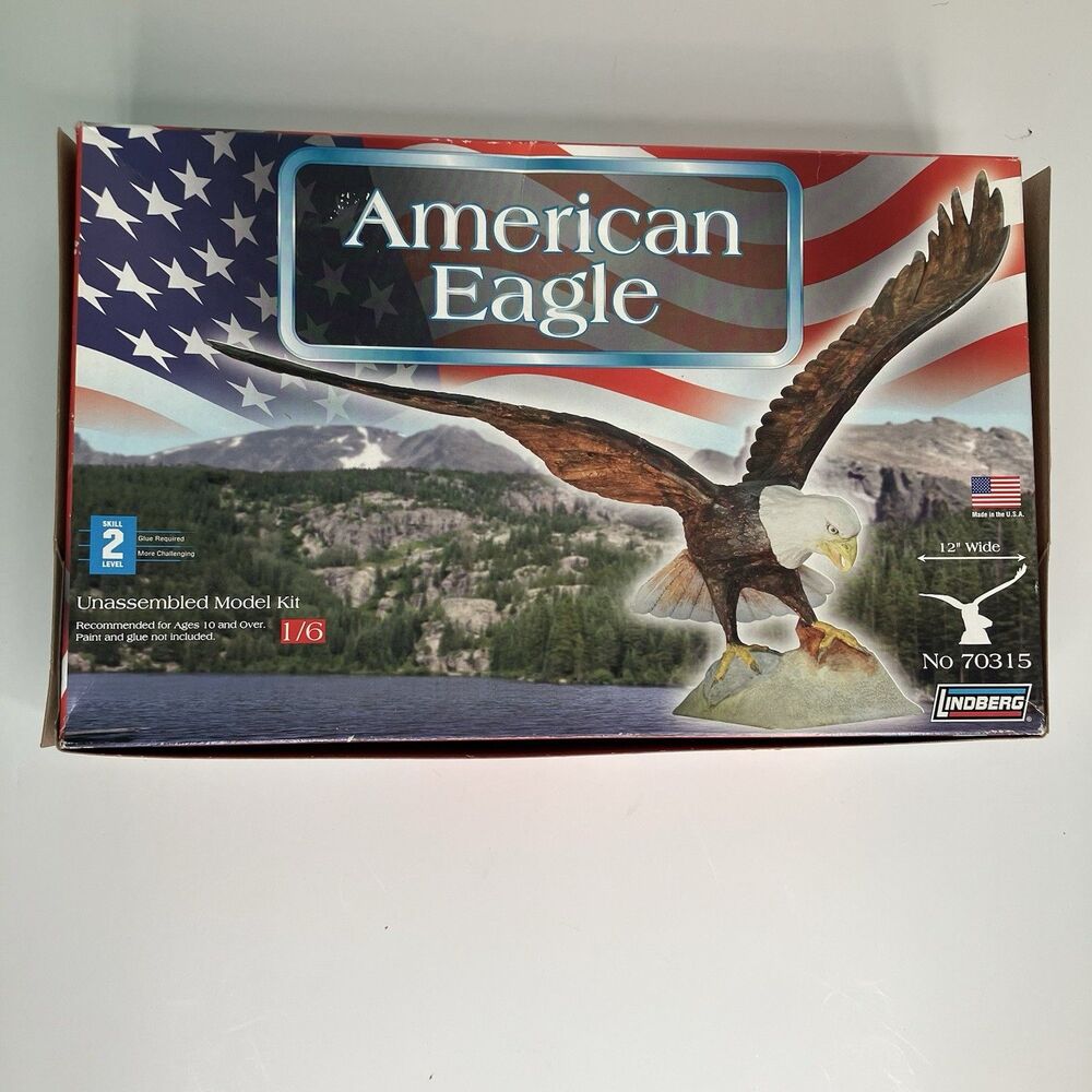 Lindberg American Eagle 1/6 Scale Model Kit #70315 - 12" Wide Skill Level 2 New